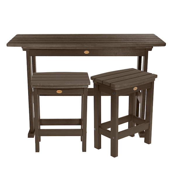 Highwood Usa Lehigh 3pc Counter Height Outdoor Patio Furniture Balcony Set AD-KITBALC1-ACE - main